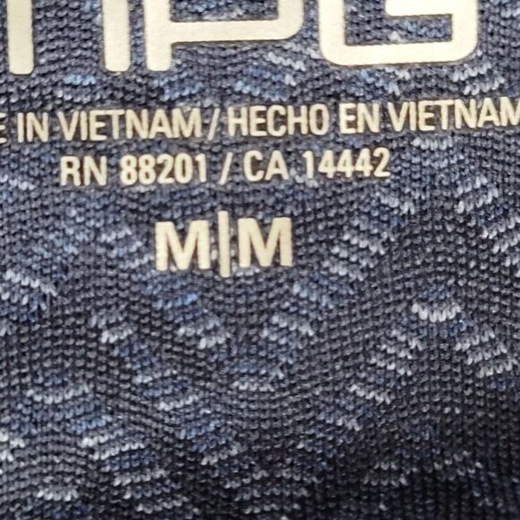 MPG Activewear Skirt M Navy Blue Print Stretch High Low Aline Pockets Athletic - Picture 14 of 15